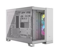 Corsair 2500X RGB PC Gaming Case, White, Dual Chamber w/ Tempered Glass Panels,