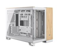 Corsair 2500X White/Bamboo Dual Chamber Tempered Glass Micro ATX PC Ca