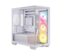 CORSAIR 2800X RS ARGB Panoramic Micro-ATX PC Case - 3x Fans Included, Modular Customisation, GPU Anti-Sag, Reverse Connection Motherboard Compatible - White