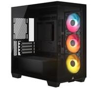 CORSAIR 2800X RS ARGB Panoramic Micro-ATX PC Case - 3x Fans Included, Modular Customisation, GPU Anti-Sag, Reverse Connection Motherboard Compatible - Black