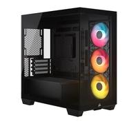 CORSAIR 2800X RS-R ARGB PC Chassis, MicroATX Tower, Black, 3x RS120-R ARGB Fans,
