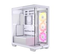 CORSAIR 3500X ARGB Mid-Tower ATX PC Case - Panoramic Tempered Glass - Reverse Connection Motherboard Compatible - 3x CORSAIR RS120 ARGB Fans Inc