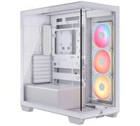 CORSAIR 3500X LX-R RGB iCUE LINK Mid-Tower PC Case - 3x Pre-Installed LX120-R RGB Fans, Includes iCUE LINK System Hub, GPU Anti-Sag Arm, Fits up to 10x 120mm Fans - White
