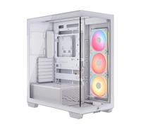CORSAIR 3500X LX-R RGB iCUE LINK Mid-Tower PC Case - 3x Pre-Installed LX120-R RGB Fans, Includes iCUE LINK System Hub, GPU Anti-Sag Arm, Fits up to 10x 120mm Fans - White