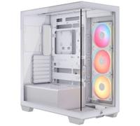 CORSAIR 3500X LX-R RGB iCUE LINK Mid-Tower PC Case - 3x Pre-Installed LX120-R RGB Fans, Includes iCUE LINK System Hub, GPU Anti-Sag Arm, Fits up to 10x 120mm Fans - White