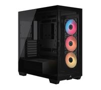 CORSAIR 3500X RS-R ARGB Mid-Tower PC Case - 3x Pre-Installed RS120-R ARGB Fans, GPU Anti-Sag Arm, Fits up to 10x 120mm Fans, Reverse Connection Motherboard Compatible - Black
