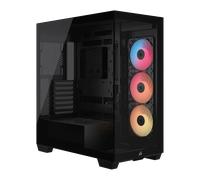 CORSAIR 3500X RS-R ARGB Mid-Tower PC Case - 3x Pre-Installed RS120-R ARGB Fans, GPU Anti-Sag Arm, Fits up to 10x 120mm Fans, Reverse Connection Motherboard Compatible - Black