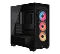 CORSAIR 3500X RS-R ARGB Mid-Tower PC Case - 3x Pre-Installed RS120-R ARGB Fans, GPU Anti-Sag Arm, Fits up to 10x 120mm Fans, Reverse Connection Motherboard Compatible - Black