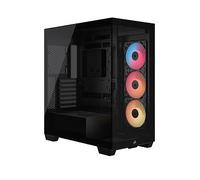 CORSAIR 3500X RS-R ARGB Mid-Tower PC Case - 3x Pre-Installed RS120-R ARGB Fans, GPU Anti-Sag Arm, Fits up to 10x 120mm Fans, Reverse Connection Motherboard Compatible - Black