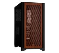 CORSAIR 4000D AIRFLOW Tempered Glass Mid-Tower ATX Case with Teak Front Panel - High-Airflow - Cable Management System - Spacious Interior - Two Included 120 mm Fans - Black and Teak