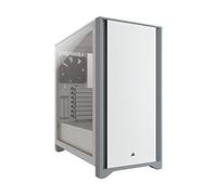 Corsair 4000D Tempered Glass Mid-Tower ATX Case (Solid Steel Front Panel, Tempered Glass Side Panel, RapidRoute Cable Management System, Spacious Interior, Two Included 120 mm Fans) White