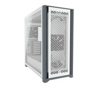 CORSAIR 5000D AIRFLOW White Tempered Glass PC Gaming Case Black, x2 Fans Include