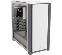 Corsair 5000D Tempered Glass Mid-Tower ATX Case (Solid Steel Front Panel, Corsair RapidRoute Cable Management System, Two Included 120mm Fans, Motherboard Tray with Customisable Fan Mounts) White