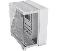 CORSAIR 6500X Mid-Tower ATX Dual Chamber PC Case - Panoramic Tempered Glass - Reverse Connection Motherboard Compatible - No Fans Included - White