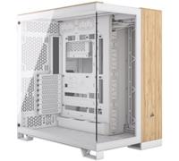 Corsair 6500X Mid-Tower Dual Chamber PC Case, White/Bamboo (CC-9011284-WW)