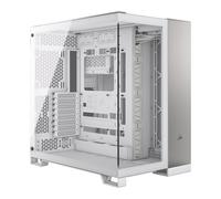 Corsair 6500X PC Gaming Case, White/Satin Grey Aluminium, Dual Chamber w/ Temper