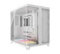 CORSAIR AIR 5400 LX-R RGB iCUE LINK Triple Chamber Mid-Tower PC Case - White WHITE