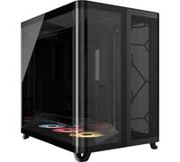 CORSAIR AIR 5400 RS-R ARGB Triple-Chamber Mid-Tower Panoramic PC Case - 3x Pre-Installed Reverse-Rotor RS120-R ARGB Fans, Low-Noise, High Airflow Du