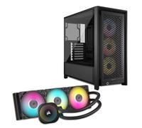 Corsair Build Bundle - FRAME 4000D RS ARGB Midi-Tower Case & Nautilus 360 RS ARGB 360mm Liquid CPU Cooler - Black