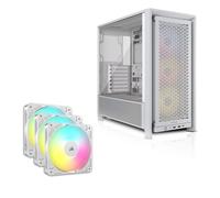Corsair Build Bundle - FRAME 4000D RS ARGB Midi-Tower Case & RS120 ARGB 120mm Fan Triple Pack - White