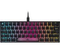 Corsair CH-9194010-FR, K65 RGB MINI 60% Mechanical Gaming Keyboard (Customizable RGB Backlight, CHERRY MX Red Mechanical Switches, PBT Double Injection Keys, AXON Technology) AZERTY Black