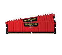 Corsair CMK16GX4M2B3466C16R Vengeance LPX 16 GB (2 x 8 GB) DDR4 3466 MHz C16 XMP 2.0 High Performance Desktop Memory Kit with Airflow Fan, Red