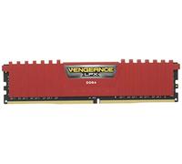 Corsair CMK8GX4M2A2400C14R Vengeance LPX 8 GB (2 x 4 GB) DDR4 2400 MHz C14 XMP 2.0 High Performance Desktop Memory Kit, Red