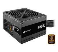 CORSAIR CX650 ATX 650W Power Supply - 80 Plus Bronze Certified - Low Noise - Sheathed Cables - Non-Modular - EU - Black