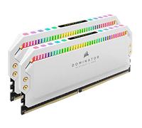 Corsair DOMINATOR PLATINUM RGB 32GB (2x16GB) DDR4 3200 (PC4-25600) C16 1.35V Desktop Memory - White, CMT32GX4M2E3200C16W