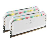 CORSAIR DOMINATOR® PLATINUM RGB 64GB (2x32GB) DDR5 DRAM 5200MT/s CL40 Memory Kit - White