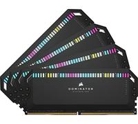 Corsair DOMINATOR PLATINUM RGB DDR5 64GB (4x16GB) Up to 6600MHz C32 Intel Optimised Desktop Memory (Onboard Voltage Regulation, Patented CORSAIR DHX Cooling) Black