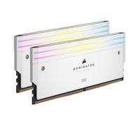 CORSAIR DOMINATOR TITANIUM RGB DDR5 RAM 96GB (2x48GB) 6000MHz CL30-36-36-76 1.40V AMD EXPO Intel XMP 3.0 Desktop Computer Memory - White (CMP96GX5M2B6000Z30W)