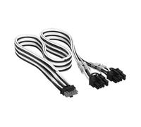 CORSAIR Elite Premium Black / White 12V-2x6 to 6+2-pin Power Supply Ca