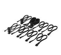 Corsair Elite Premium Type 4 Individual Sleeved PSU Cable Pro Kit - Low-Profile Cable Combs, Triple-Mesh Paracord Sleeve, Compatible Type 4 PSUs - Black