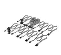 Corsair Elite Premium Type 4 Individual Sleeved PSU Cable Pro Kit - Low-Profile Cable Combs, Triple-Mesh Paracord Sleeve, Compatible Type 4 PSUs - Black/White