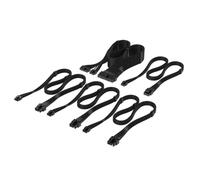 Corsair Elite Premium Type 4 Individual Sleeved PSU Cable Starter Kit - Low-Profile Cable Combs, Triple-Mesh Paracord Sleeve, Compatible Type 4 PSUs - Black