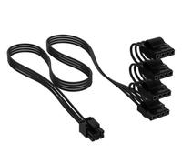 Corsair Elite Premium Type 4 Individually Sleeved PATA (4 Connectors) PSU Power Cable - Triple-Mesh Paracord Sleeve, Compatible Type 4 PSUs - Black