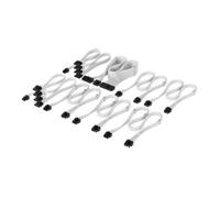 Corsair Elite Premium Type 4 Individual Sleeved PSU Cable Pro Kit - Low-Profile Cable Combs, Triple-Mesh Paracord Sleeve, Compatible Type 4 PSUs - White