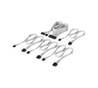 Corsair Elite Premium Type 5 Individual Sleeved PSU Cable Starter Kit - Low-Profile Cable Combs, Triple-Mesh Paracord Sleeve, Compatible Type 5 PSUs - White