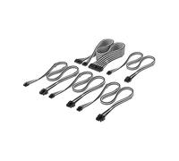 Corsair Elite Premium Type 5 Individual Sleeved PSU Cable Starter Kit - Low-Profile Cable Combs, Triple-Mesh Paracord Sleeve, Compatible Type 5 PSUs - Black/White