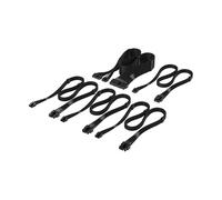 Corsair Elite Premium Type 5 Individual Sleeved PSU Cable Starter Kit - Low-Profile Cable Combs, Triple-Mesh Paracord Sleeve, Compatible Type 5 PSUs - Black