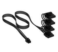 Corsair Elite Premium Type 5 Individually Sleeved PATA (4 Connectors) PSU Power Cable - Triple-Mesh Paracord Sleeve, Compatible Type 5 PSUs - Black