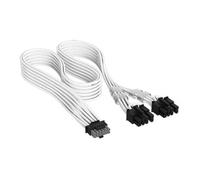 CORSAIR Elite Premium White 12V-2x6 to 6+2-pin Power Supply Cable