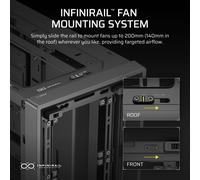 CORSAIR FRAME 4000D Modular Mid-Tower ATX PC Case - High Airflow, InfiniRail Fan Mounting System, Dual 360mm Radiator Support, ASUS BTF, MSI Proj