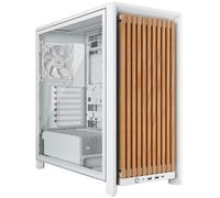 Corsair FRAME 4000D WOOD RS Modular Mid Tower Gaming PC Case - White / Oak - CC-9011341-WW