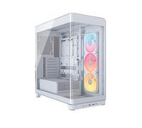 CORSAIR FRAME 4500X LX-R RGB LINK Panoramic Glass Mid-Tower PC Case - InfiniRail Mounting System, Fits Dual 360mm Radiators, GPU Anti-Sag, 3x LX120R RGB LINK Fans Included - White