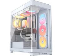 CORSAIR FRAME 4500X RS-R ARGB Panoramic Glass Mid-Tower PC Case - InfiniRail Mounting System, Fits Dual 360mm Radiators, GPU Anti-Sag, 3x RS120R Fan