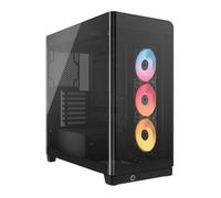 CORSAIR FRAME 4500X RS-R ARGB Panoramic Glass Mid-Tower PC Case - InfiniRail Mounting System, Fits Dual 360mm Radiators, GPU Anti-Sag, 3x RS120R Fans Included - Black
