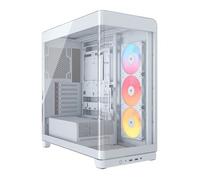 CORSAIR FRAME 4500X RS-R ARGB Panoramic Glass Mid-Tower PC Case - InfiniRail Mounting System, Fits Dual 360mm Radiators, GPU Anti-Sag, 3x RS120R Fans Included - White