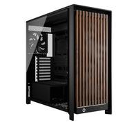 CORSAIR FRAME 5000D WOOD RS Mid-Tower ATX PC Case - Solid Wood Airflow Panel, 3x Pre-Installed Fans, Modular Customisation, Spacious Interior, GPU Anti-Sag - Black/Walnut